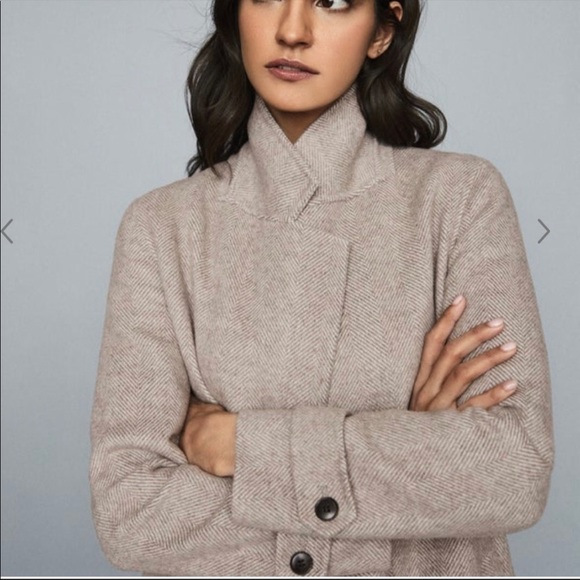 Reiss Cream Pea Coat - Picture 4 of 12